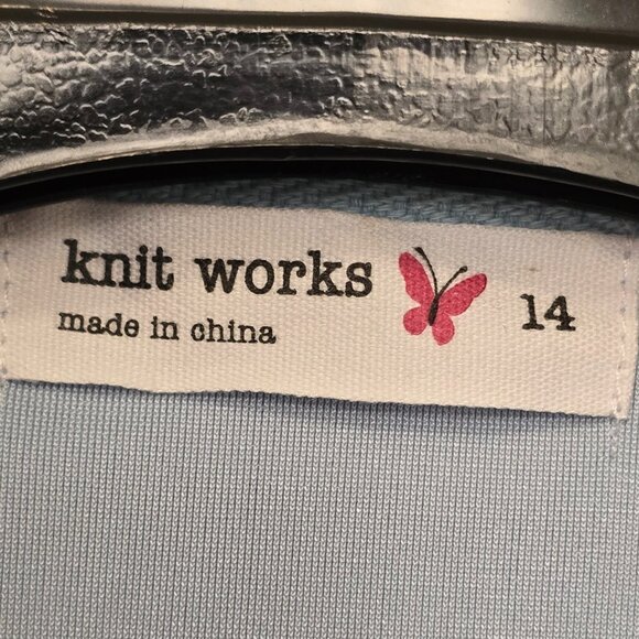 Knitworks‎ Baby Blue Girl's Glitter Side Zip Velvet Jacket - Picture 3 of 4